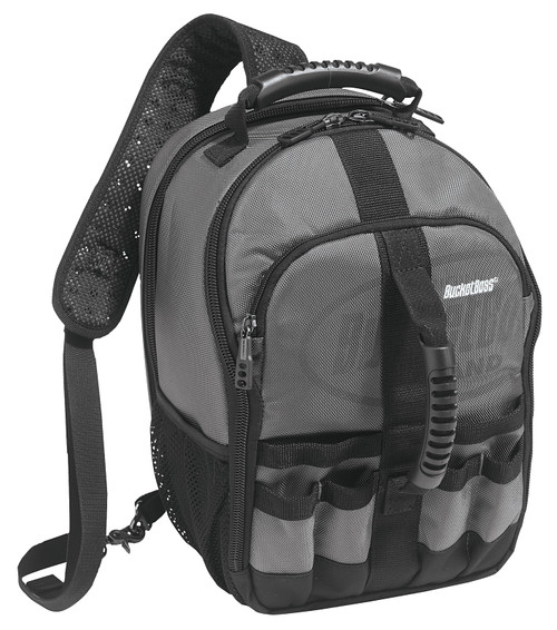 Bucket Boss Professional Series 65160 Sling Pack Tool Bag, 10-1/2 in W, 8 in D, 15 in H, 24-Pocket, Poly Fabric [SKU: ORG7226871]