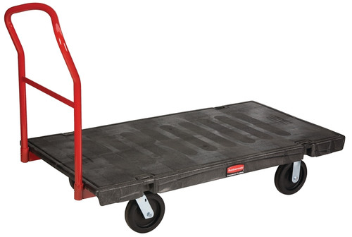 Rubbermaid FG446600 BLA Platform Truck, 2000 lb, 60 in L Platform, 30 in W Platform, 4-Wheel, Swivel Wheel, HDPE [SKU: ORG8913865]