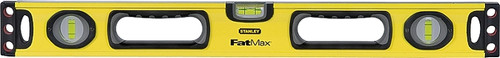STANLEY 43-524 Box Beam Level, 24 in L, 3-Vial, 2-Hang Hole, Non-Magnetic, Aluminum, Yellow [SKU: ORG8902660]