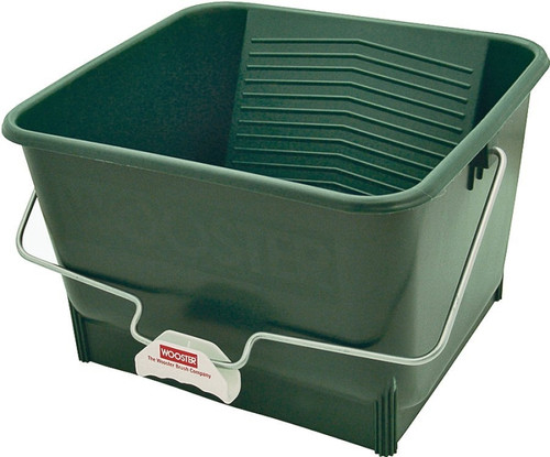 WOOSTER 8616 Paint Roller Bucket, 4 gal Capacity, Polypropylene, Green, Comfort-Grip Handle [SKU: ORG1500735]
