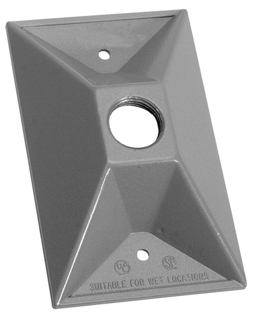 BWF 811-1 Lampholder Cover, 4-1/2 in L, 2-7/8 in W, Rectangular, Metal, Gray [SKU: ORG1718709]