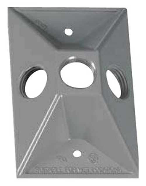 BWF 813-1 Lampholder Cover, 4-1/2 in L, 2-7/8 in W, Rectangular, Metal, Gray [SKU: ORG1718733]