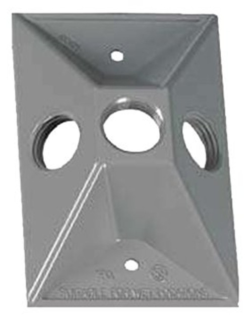 BWF RC-3V Lampholder Cover, 4-1/2 in L, 2-7/8 in W, Rectangular, Metal, Gray, Powder-Coated [SKU: ORG1719533]