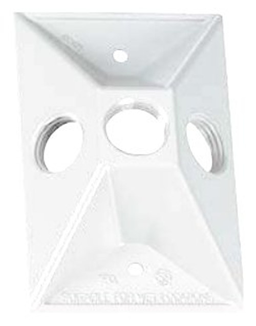 BWF 813W-1 Lampholder Cover, 4-1/2 in L, 2-7/8 in W, Rectangular, Metal, White [SKU: ORG1718758]