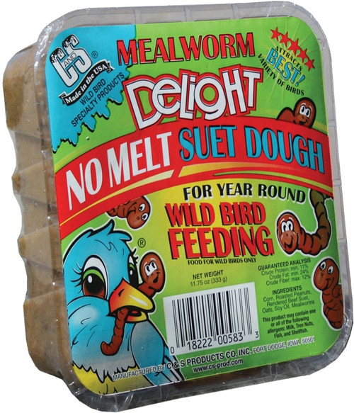 C&S No Melt Suet Dough Delights CS12583 Bird Suet, 11.75 oz [SKU: ORG7369267]