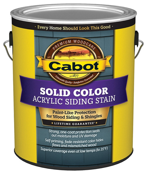 Cabot 800 140.0000812.007 Siding Stain, Ultra White, 1 gal [SKU: ORG9637240]