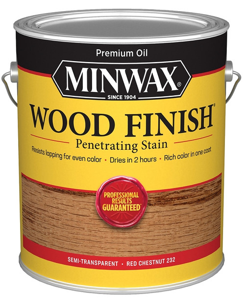 Minwax Wood Finish 710460000 Wood Stain, Red Chestnut, Liquid, 1 gal, Can [SKU: ORG1032184]