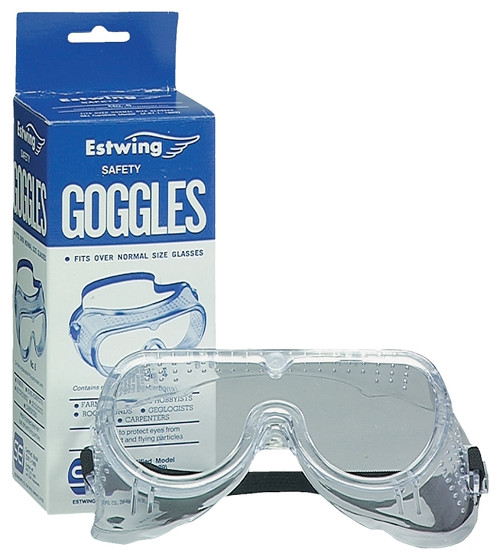 Estwing #6 Ventilated Safety Goggles, Polycarbonate Lens, Replaceable Frame, Soft Vinyl Frame [SKU: ORG6143846]