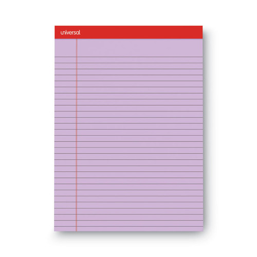Colored Perforated Ruled Writing Pads, Wide/Legal Rule, 50 Orchid 8.5 x 11 Sheets, Dozen [SKU: UNV35884]