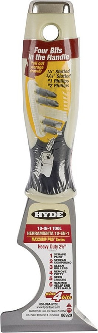 HYDE 06920 Multi-Tool, 2-1/2 in W Blade, Single-Edge Blade, HCS Blade, Polypropylene Handle, Soft-Grip Handle [SKU: ORG0901868]