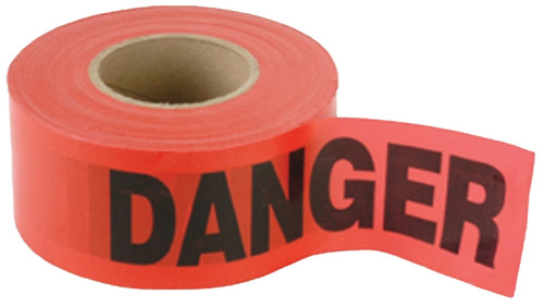 CH Hanson 16003 Barricade Safety Tape, 1000 ft L, 3 in W, Red, Polyethylene [SKU: ORG5499603]