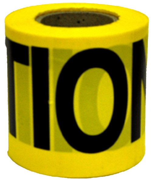 CH Hanson 16100 Barricade Safety Tape, 300 ft L, 3 in W, Yellow, Polyethylene [SKU: ORG5499660]