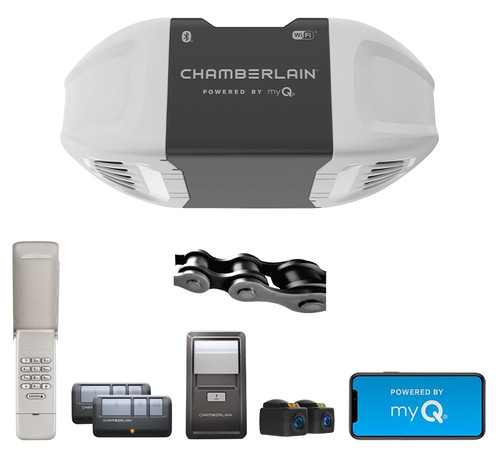 Chamberlain C2405 Garage Door Opener, Chain Drive, OS: myQ and Security+ 2.0 [SKU: ORG4499992]