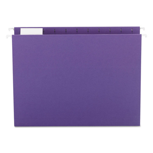 Colored Hanging File Folders with 1/5 Cut Tabs, Letter Size, 1/5-Cut Tabs, Purple, 25/Box [SKU: SMD64072]