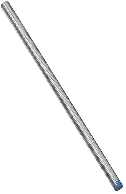 Stanley Hardware N179-457 Threaded Rod, 1/2-13 Thread, 24 in L, A Grade, Steel, Zinc, UNC Thread [SKU: ORG5524269]