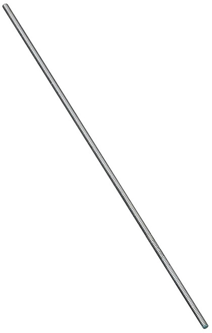 Stanley Hardware N179-309 Threaded Rod, #10-24 Thread, 12 in L, A Grade, Steel, Zinc, UNC Thread [SKU: ORG6072193]