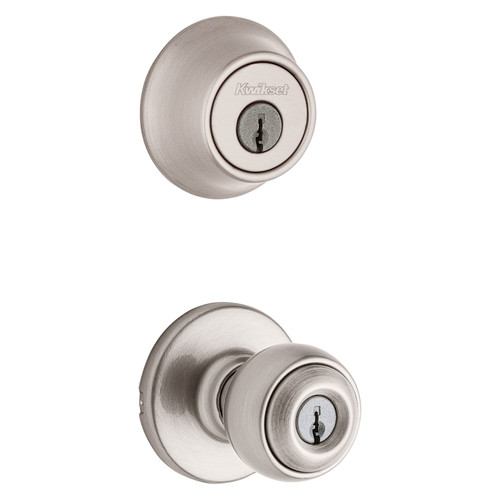 Kwikset 690P15CP6ALRCSK6 Knob Lockset, 3 Grade, Keyed Key, Satin Nickel, 2-3/8 x 2-3/4 in Backset, K6 Keyway [SKU: ORG0079129]