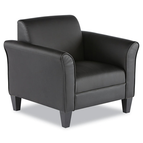 Alera Reception Lounge Sofa Series Club Chair, 35.43" x 30.7" x 32.28", Black Seat, Black Back, Black Base [SKU: ALERL23LS10B]