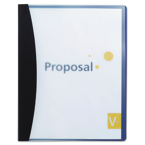 Report Cover with Hidden Swing Clip, 8.5 x 11, Frosted/Black [SKU: GBC21533]