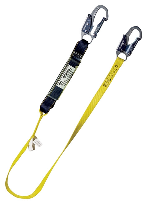 GUARDIAN FALL PROTECTION 01220 External Shock Lanyard, 130 to 310 lb, 6 ft L Line, Nylon/Polyester Line, 1-Leg, Snap [SKU: ORG9063181]
