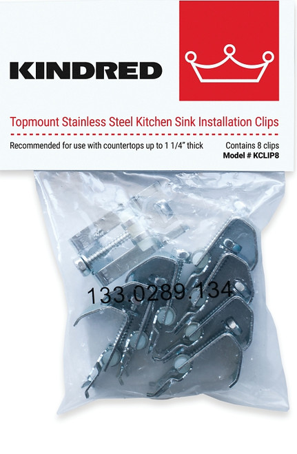 FRANKE KCLIP8/F Sink Clip, Stainless Steel, For: Countertops up to 1-1/4 in [SKU: ORG6864623]
