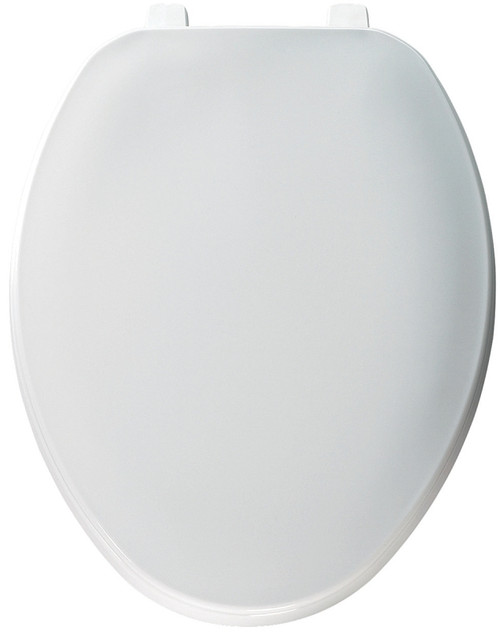 BEMIS 170-000 Toilet Seat, Elongated, Plastic, White, Top-Tite Hinge [SKU: ORG6012215]