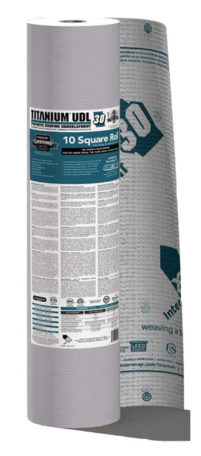 INTERWRAP UDL30 Roof Underlayment Roll, 250 ft L, 48 in W, Synthetic, Gray [SKU: ORG6951677]