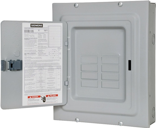 Siemens Murray E E0816ML1125S Load Center, 125 A, 8 -Space, 16 -Circuit, Main Lug, NEMA 1 Enclosure, Gray [SKU: ORG6929350]