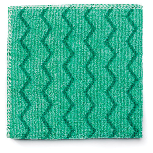 Reusable Cleaning Cloths, Microfiber, 16 x 16, Green, 12/Carton [SKU: RCPQ620]