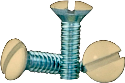 Eaton Wiring Devices BP231V-SP Wallplate Screw, 1/2 in L, Metal, Ivory [SKU: ORG0517094]