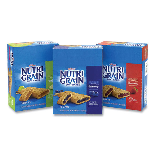 Nutri-Grain Soft Baked Breakfast Bars, Assorted, 1.3 oz Bar, 48/Carton, Delivered in 1-4 Business Days [SKU: GRR22000508]