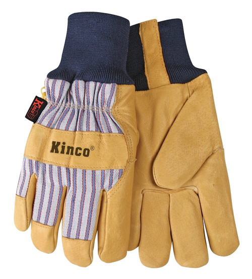 Heatkeep 1927KW-M Protective Gloves, Men's, M, Wing Thumb, Knit Wrist Cuff, Blue/Tan [SKU: ORG8633927]
