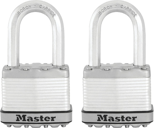 Master Lock Magnum Series M5XTLF Padlock, Keyed Alike Key, 3/8 in Dia Shackle, 1-1/2 in H Shackle, Boron Carbide Shackle [SKU: ORG5828157]