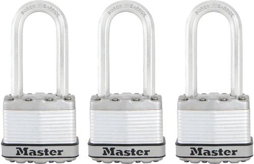 Master Lock Magnum Series M1XTRILH Padlock, Keyed Alike Key, 5/16 in Dia Shackle, 2 in H Shackle, Stainless Steel Body [SKU: ORG7811185]