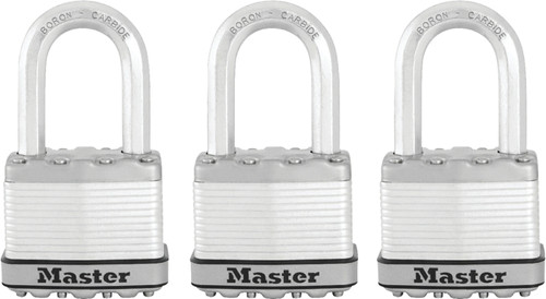 Master Lock Magnum Series M5XTRILF Padlock, Keyed Alike Key, 3/8 in Dia Shackle, 1-1/2 in H Shackle, Zinc, 2 in W Body [SKU: ORG7835960]
