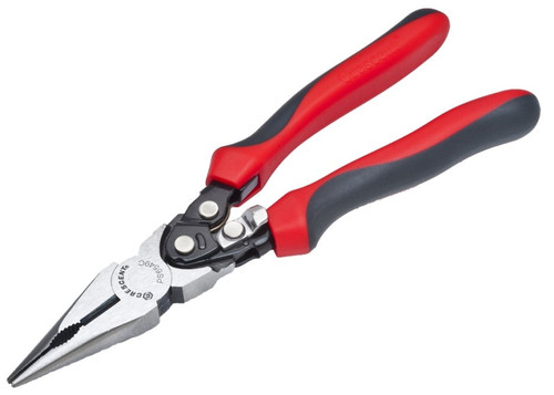 Crescent Pro Series PS6549C Nose Plier, 9 in OAL, Blue/Gray Handle, Co-Molded Grip Handle, 1-9/32 in W Jaw [SKU: ORG1191097]