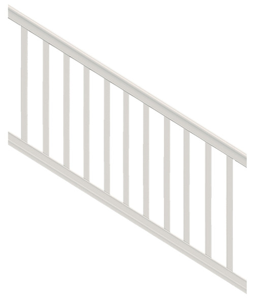 Xpanse Premier 73012466 Stair Rail Kit with Baluster, 6 ft L Actual, Square Profile, Polymer, White [SKU: ORG9020447]