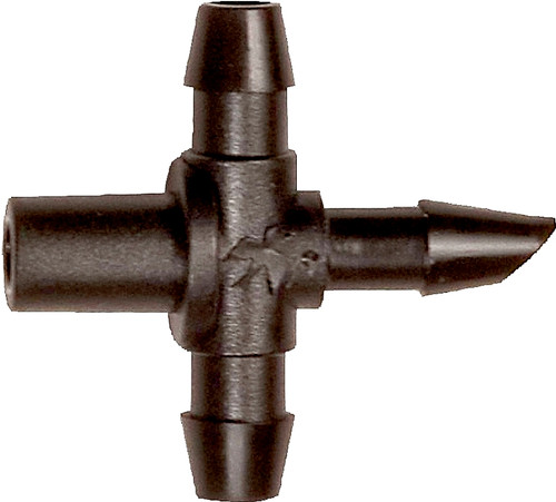 Rain Bird BT25-10PK Drip Irrigation Tee, 1/4 in Connection, Barb, Plastic, Black [SKU: ORG0396127]