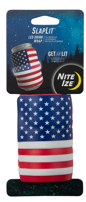Nite Ize SlapLit SLDW-USA-R3 LED Drink Wrap, Rubber [SKU: ORG5576442]