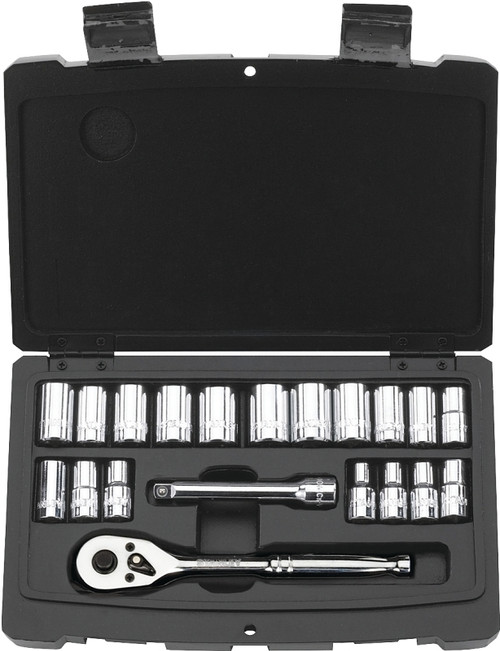STANLEY 92-802 Socket Set, Steel, Chrome, Silver [SKU: ORG6374722]
