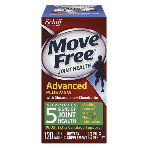 Move Free Advanced Plus MSM Joint Health Tablet, 120 Count [SKU: MOV97008]