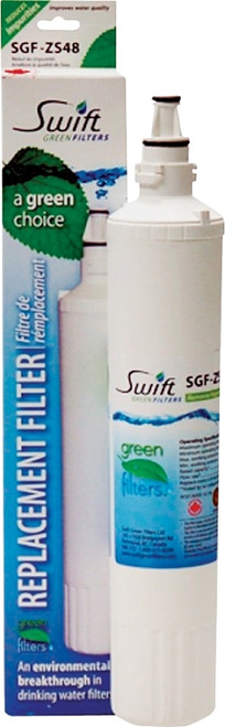 SWIFT GREEN FILTERS SGF-ZS48 Refrigerator Water Filter, 0.5 gpm, 0.5 um Filter, Coconut Shell Carbon Block Filter Media [SKU: ORG0646745]