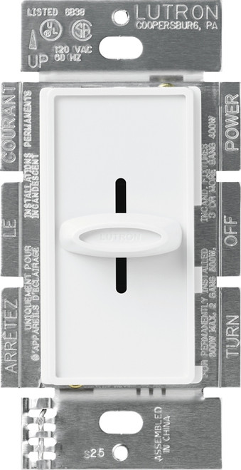 Lutron Skylark SFSQ-FH-WH Fan Control Switch, 1.5 A, 120 V, White [SKU: ORG6768493]