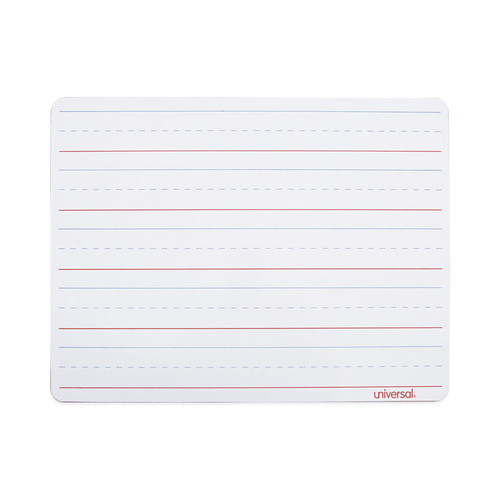 Lap/Learning Dry-Erase Board, Lined, 11 3/4" x 8 3/4", White, 6/Pack [SKU: UNV43911]