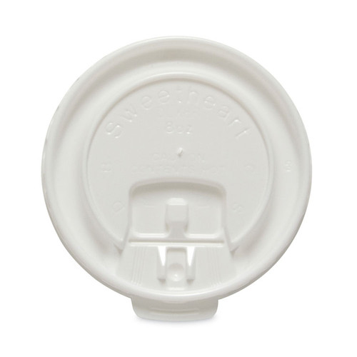 Lift Back and Lock Tab Cup Lids for Foam Cups, Fits 8 oz Trophy Cups, White, 100/Pack [SKU: SCCDLX8RPK]