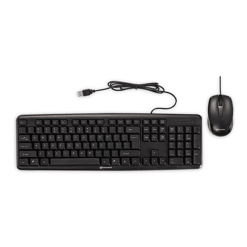 Slimline Keyboard and Mouse, USB 2.0, Black [SKU: IVR69202]