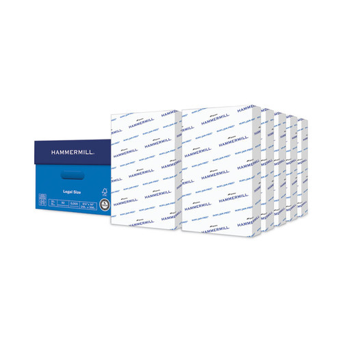 Copy Plus Print Paper, 92 Bright, 20 lb Bond Weight, 8.5 x 14, White, 500 Sheets/Ream, 10 Reams/Carton [SKU: HAM105015CT]