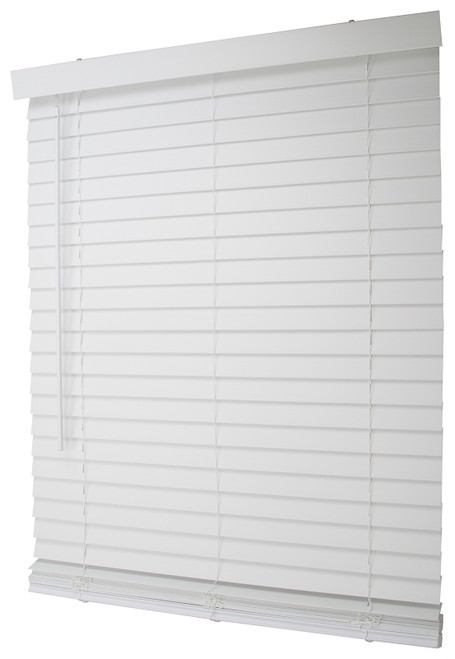 Simple Spaces FWMB-31 Blind, 72 in L, 35 in W, Faux Wood, White [SKU: ORG0469296]