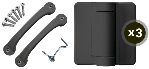 SCREEN TIGHT SDHBK Hardware Kit, Poly, Black, For: Wood Screen Doors [SKU: ORG2260255]