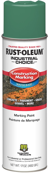 Industrial Choice M1400 System 314062 Construction Marking Paint, Safety Green, 17 oz, Aerosol Can [SKU: ORG8701278]